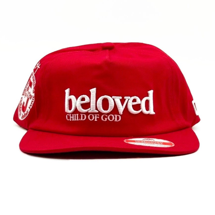 Beloved Child of God Unstructured SnapBack - Red - Malta Apparel