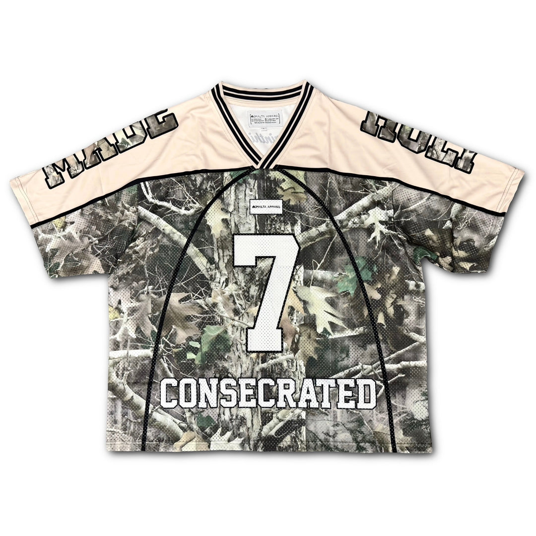 CONSECRATED Jersey - Cream/Woodland Camo (Oversized Fit) - Malta Apparel