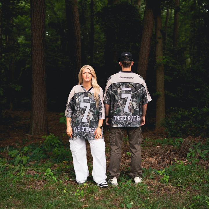 CONSECRATED Jersey - Cream/Woodland Camo (Oversized Fit) - Malta Apparel