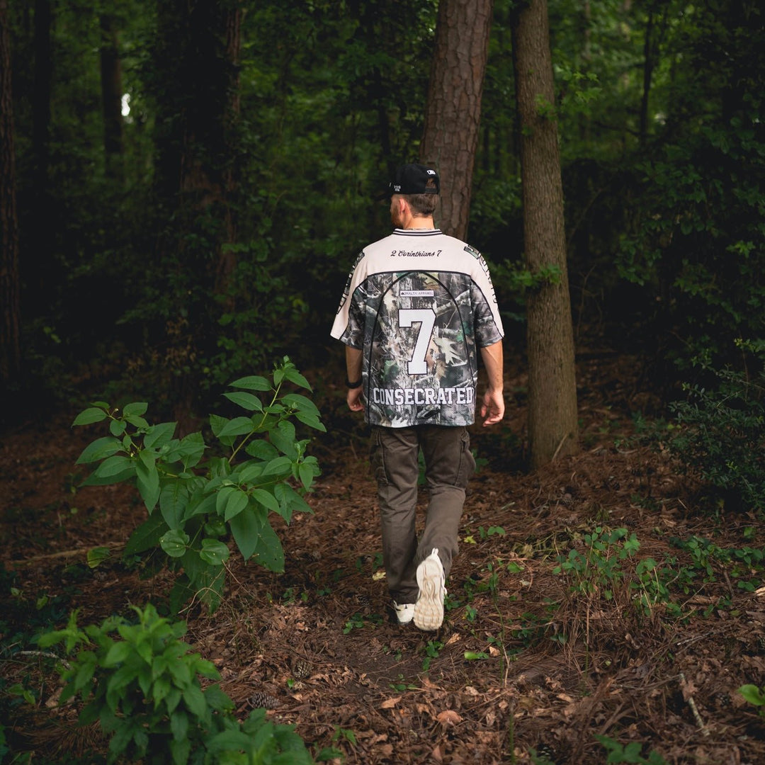 CONSECRATED Jersey - Cream/Woodland Camo (Oversized Fit) - Malta Apparel
