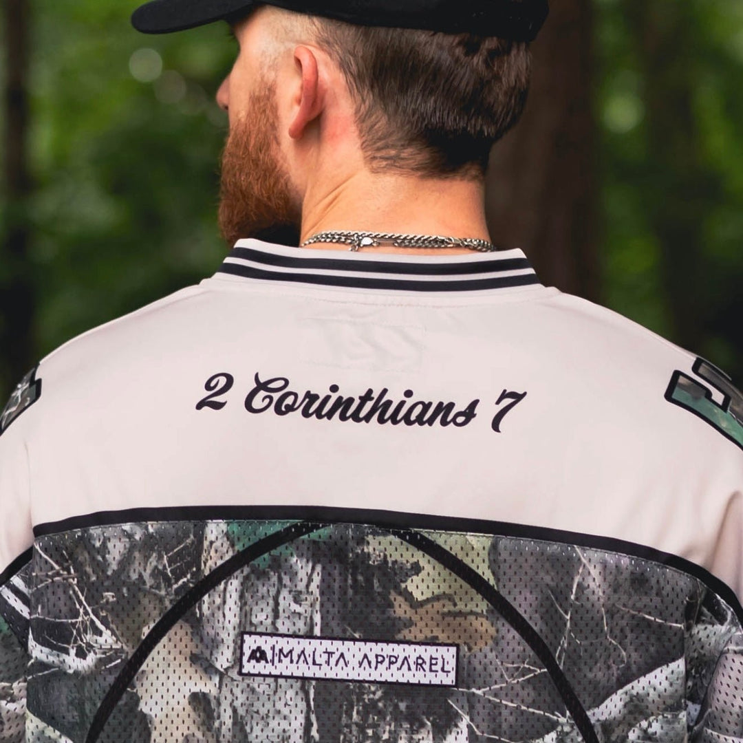 CONSECRATED Jersey - Cream/Woodland Camo (Oversized Fit) - Malta Apparel