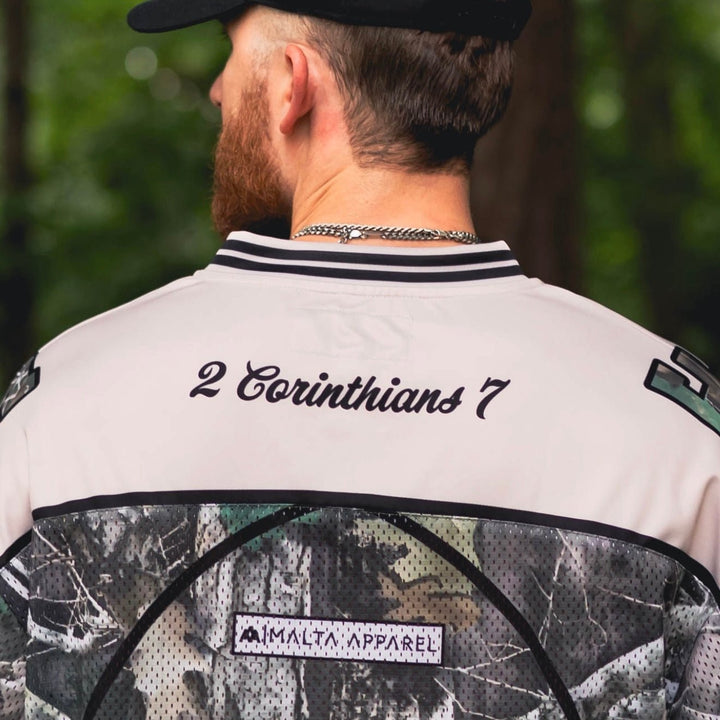 CONSECRATED Jersey - Cream/Woodland Camo (Oversized Fit) - Malta Apparel