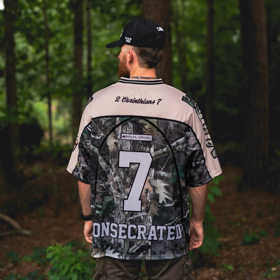 CONSECRATED Jersey - Cream/Woodland Camo (Oversized Fit) - Malta Apparel