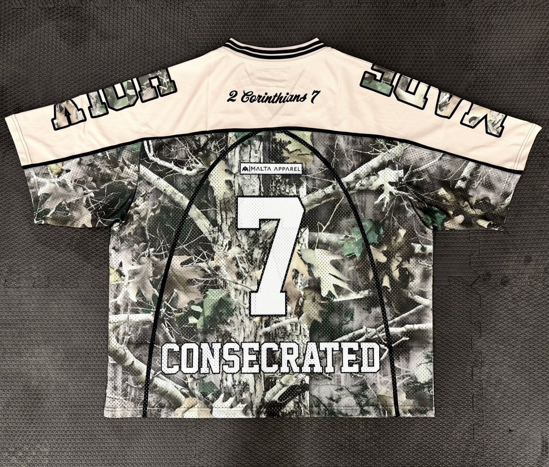 CONSECRATED Jersey - Cream/Woodland Camo (Oversized Fit) - Malta Apparel