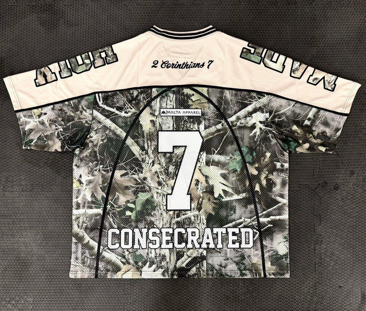 CONSECRATED Jersey - Cream/Woodland Camo (Oversized Fit) - Malta Apparel