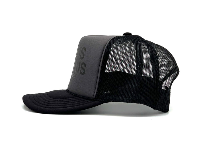 God is With Us Foam Trucker - Charcoal - Malta Apparel