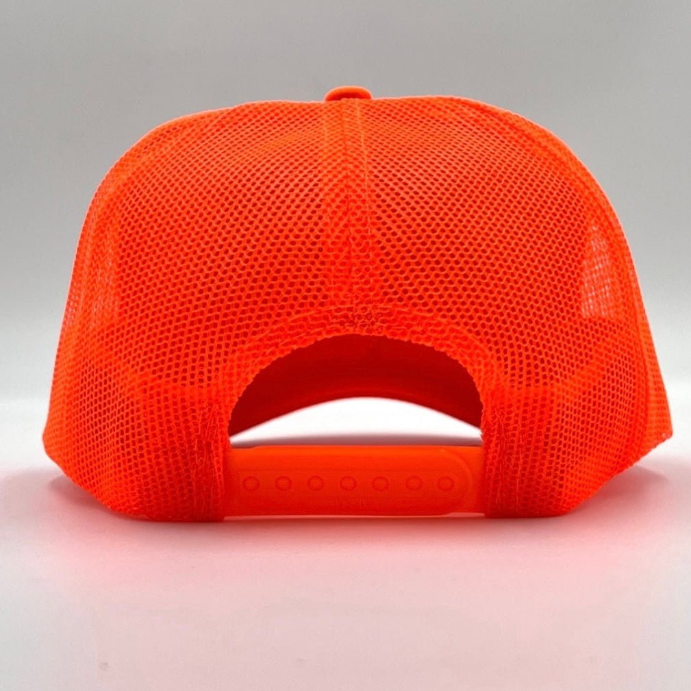 God is With Us Foam Trucker - Neon Orange - Malta Apparel