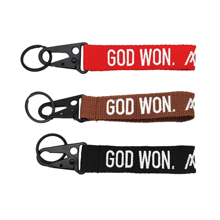 ‘God Won’ Embroidered Keychain - Malta Apparel