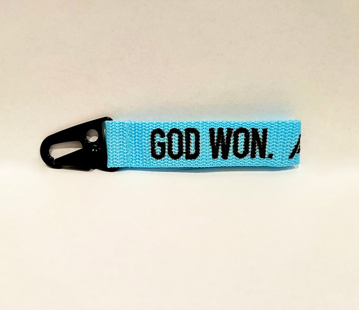 ‘God Won’ Embroidered Keychain - Malta Apparel