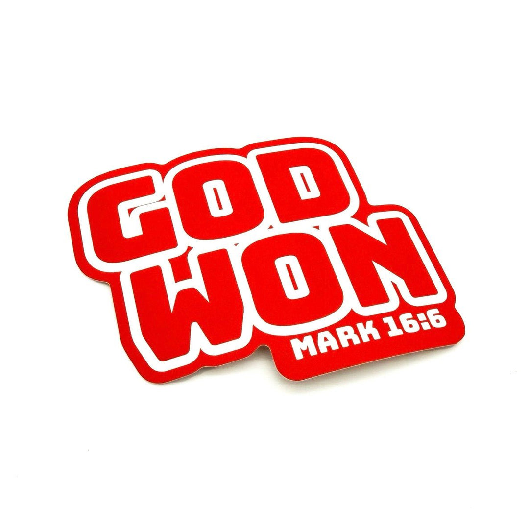 God Won Hydroflask Stickers - Malta Apparel