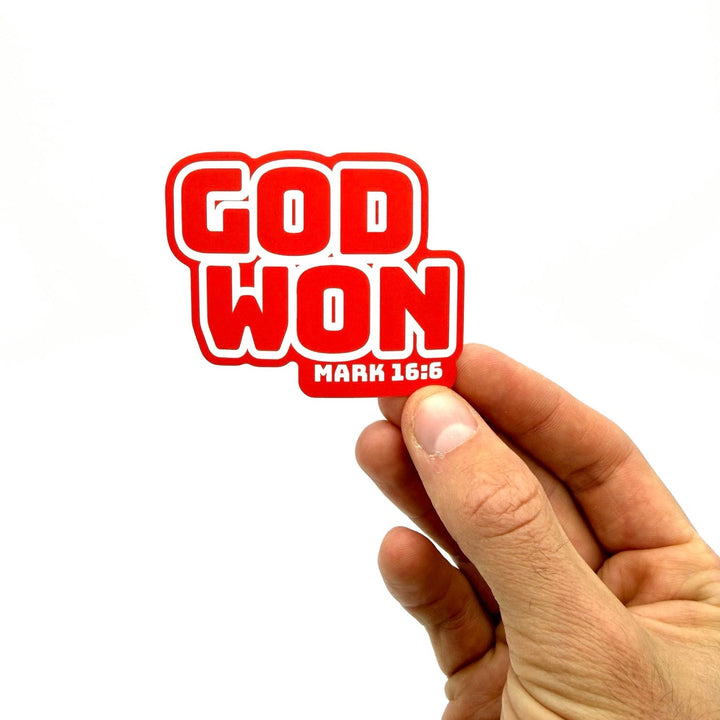 God Won Hydroflask Stickers - Malta Apparel