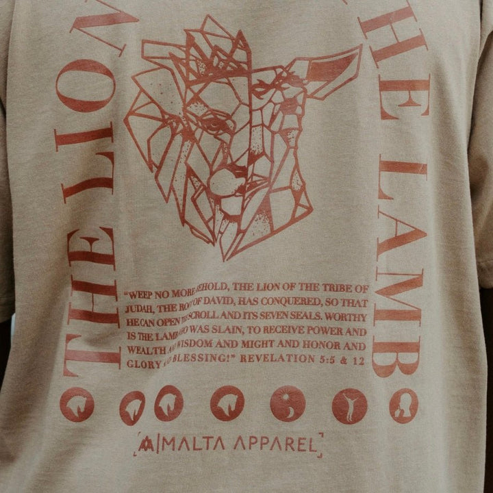 He Alone Is Worthy Heavyweight - Khaki - Malta Apparel