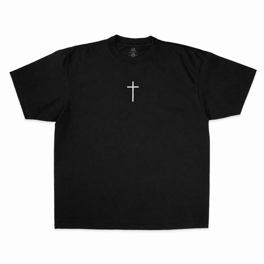 Jesus Saved My Life PUFF PRINT - Black - Malta Apparel