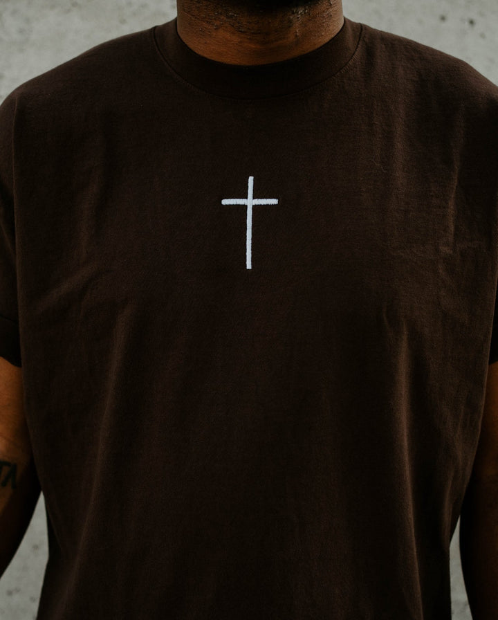 Jesus Saved My Life PUFF PRINT - Chocolate - Malta Apparel