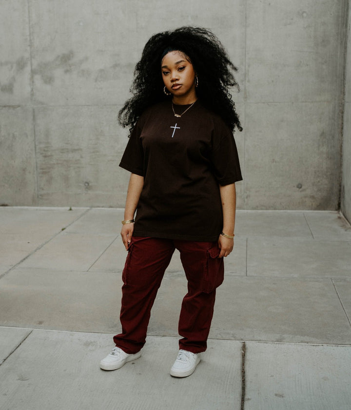 Jesus Saved My Life PUFF PRINT - Chocolate - Malta Apparel