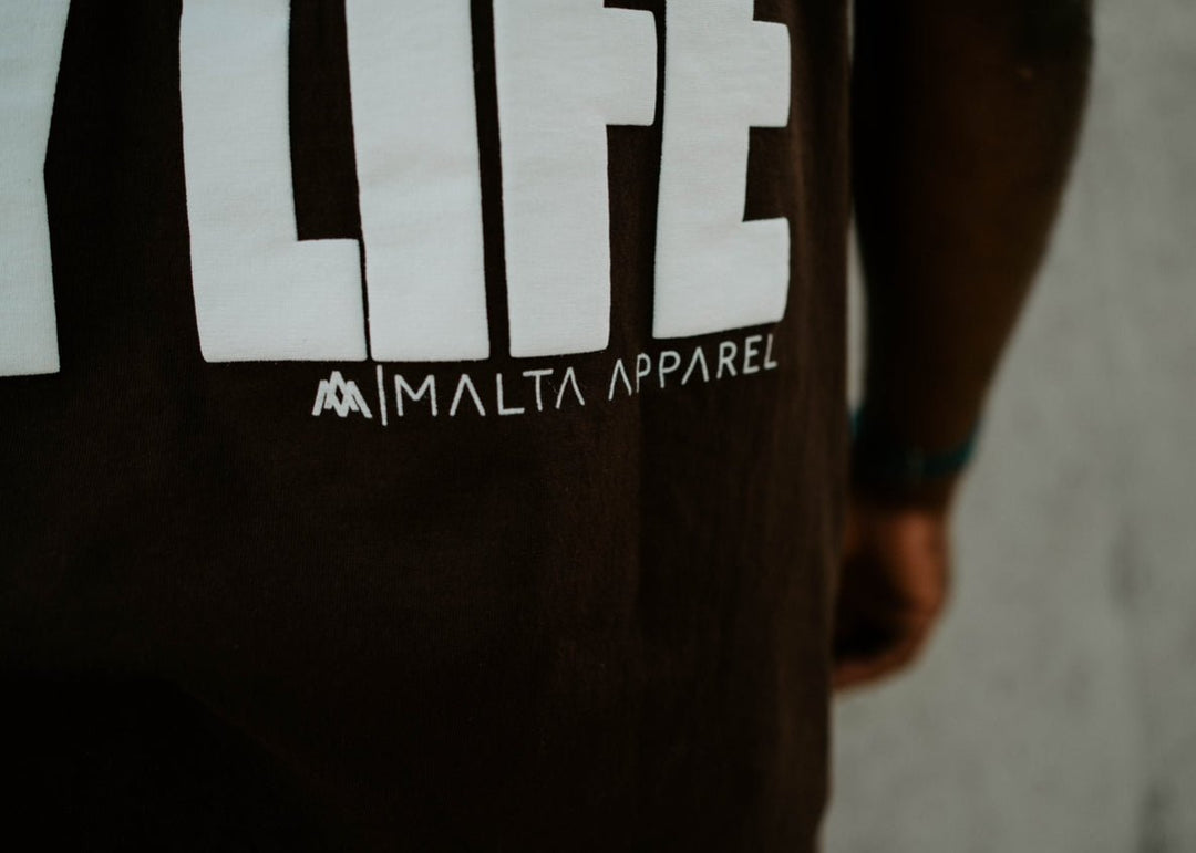 Jesus Saved My Life PUFF PRINT - Chocolate - Malta Apparel