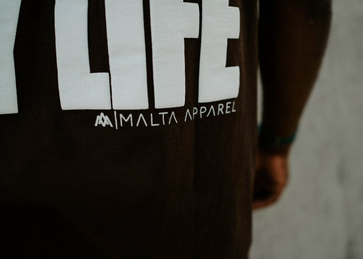 Jesus Saved My Life PUFF PRINT - Chocolate - Malta Apparel