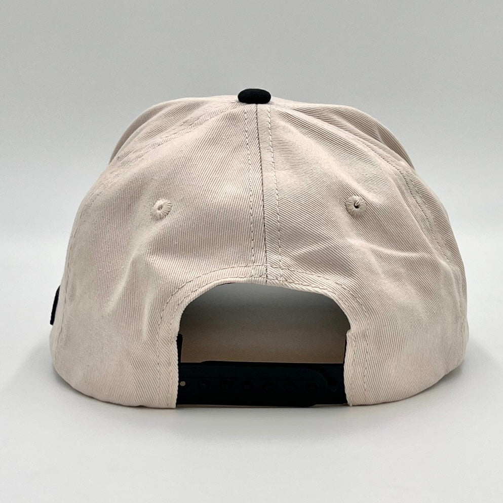 ‘JUST JESUS’ Premium SnapBack - Cream/Black - Malta Apparel