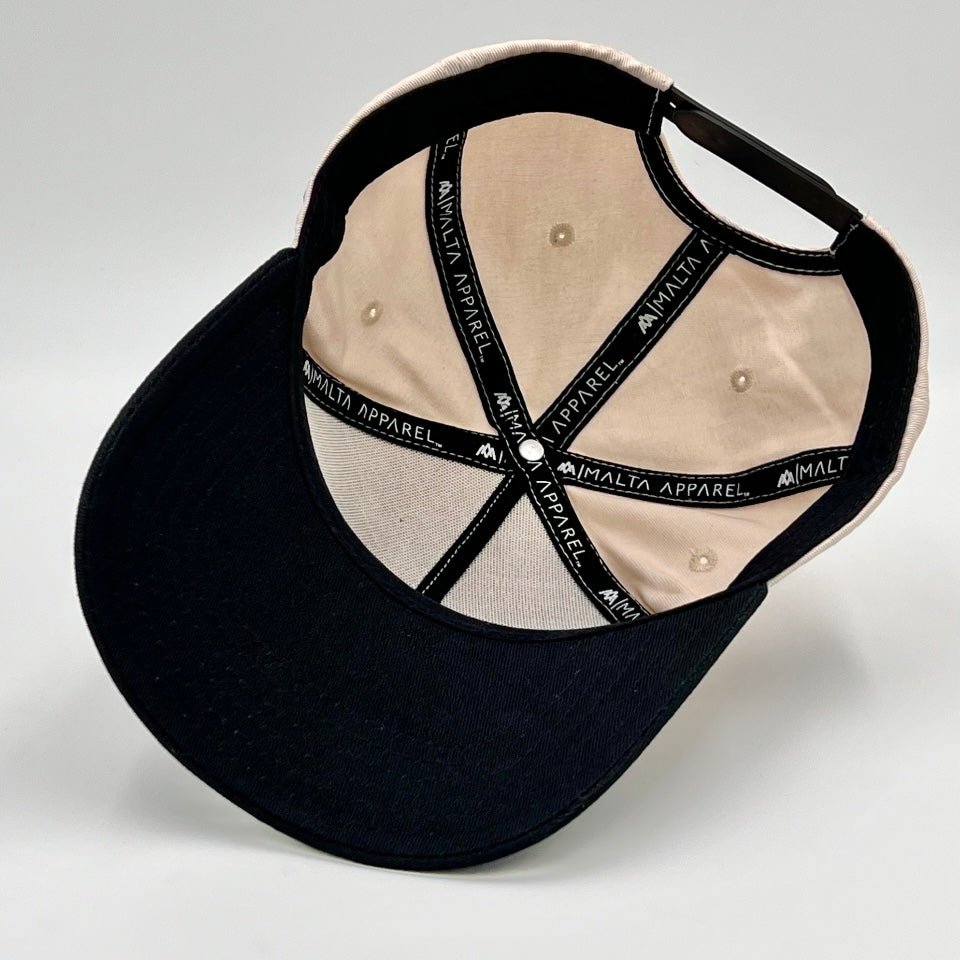 ‘JUST JESUS’ Premium SnapBack - Cream/Black - Malta Apparel