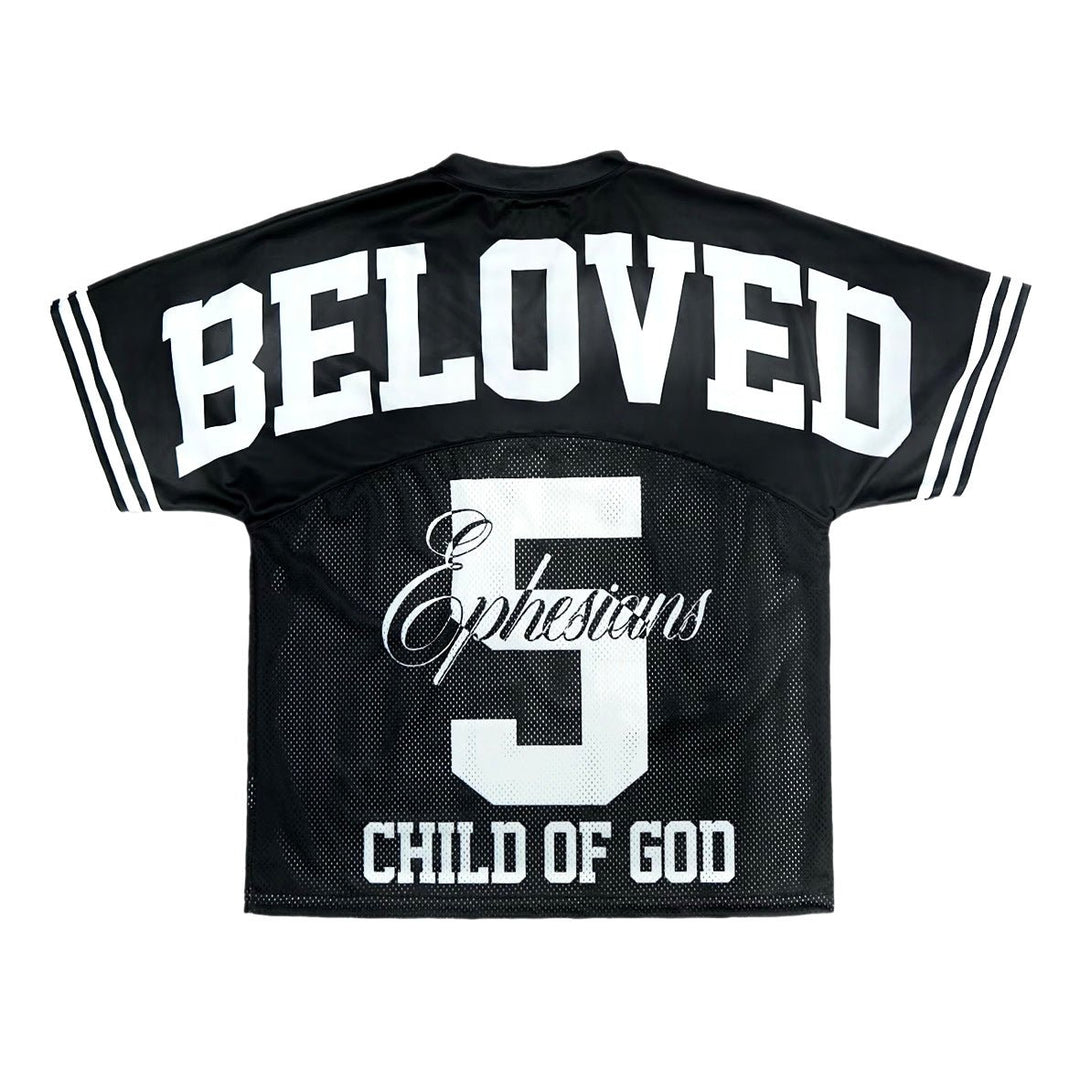 [PRE - ORDER - SHIPS APRIL 17TH] BELOVED CHILD OF GOD Jersey - Black (Oversized) - Malta Apparel