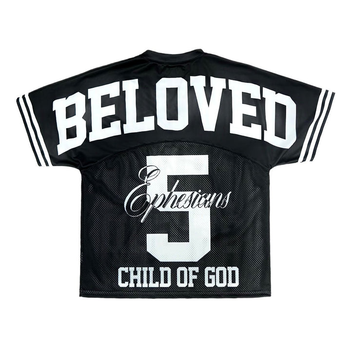 [PRE - ORDER - SHIPS APRIL 17TH] BELOVED CHILD OF GOD Jersey - Black (Oversized) - Malta Apparel