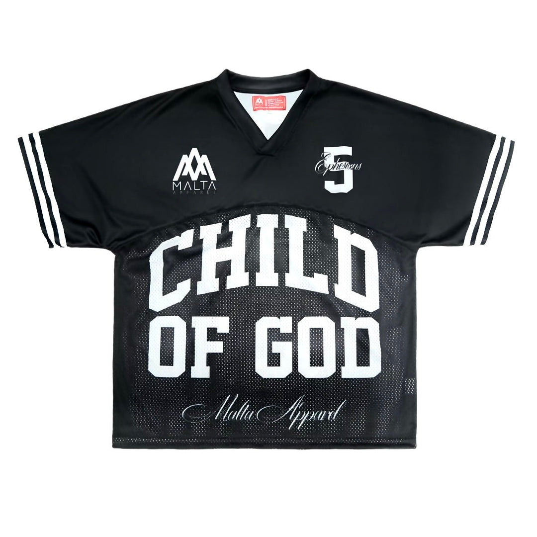 [PRE - ORDER - SHIPS APRIL 17TH] BELOVED CHILD OF GOD Jersey - Black (Oversized) - Malta Apparel