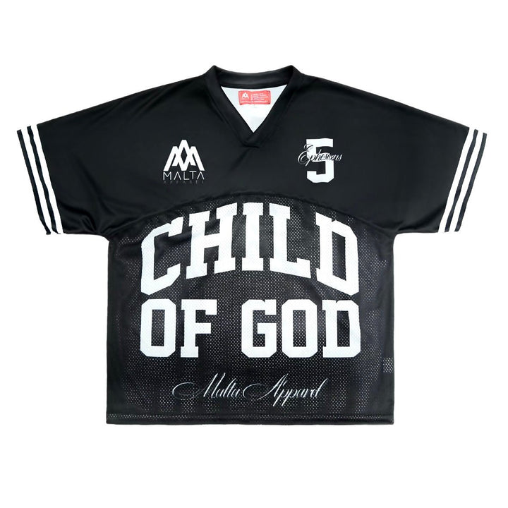 [PRE - ORDER - SHIPS APRIL 17TH] BELOVED CHILD OF GOD Jersey - Black (Oversized) - Malta Apparel