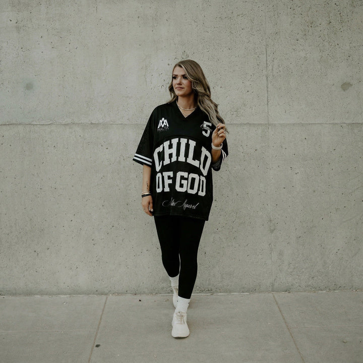 [PRE - ORDER - SHIPS APRIL 17TH] BELOVED CHILD OF GOD Jersey - Black (Oversized) - Malta Apparel
