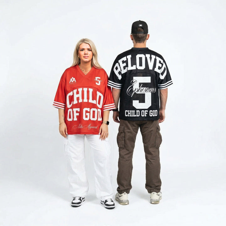[PRE - ORDER - SHIPS APRIL 17TH] BELOVED CHILD OF GOD Jersey - Black (Oversized) - Malta Apparel