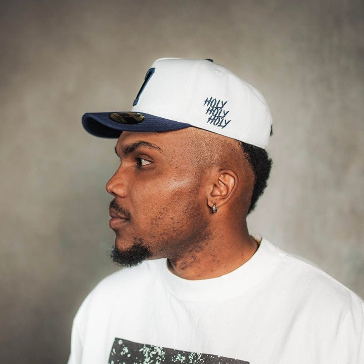 [PRE - ORDER - SHIPS DECEMBER 10TH] ‘7’ Premium Wool Blend SnapBack - White/Navy - Malta Apparel