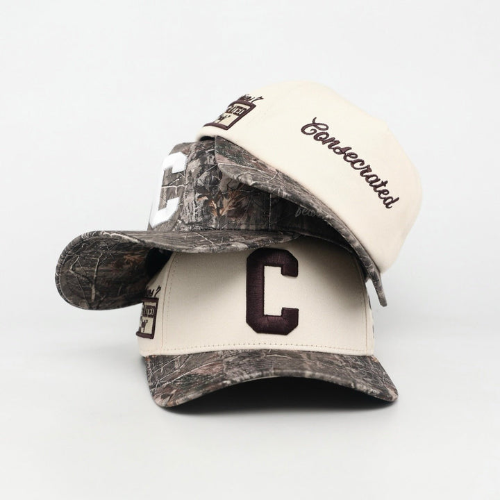 [PRE - ORDER - SHIPS DECEMBER 10TH] CONSECRATED UNSTRUCTURED Premium SnapBack - Cream/Malta Woodland Camo - Malta Apparel