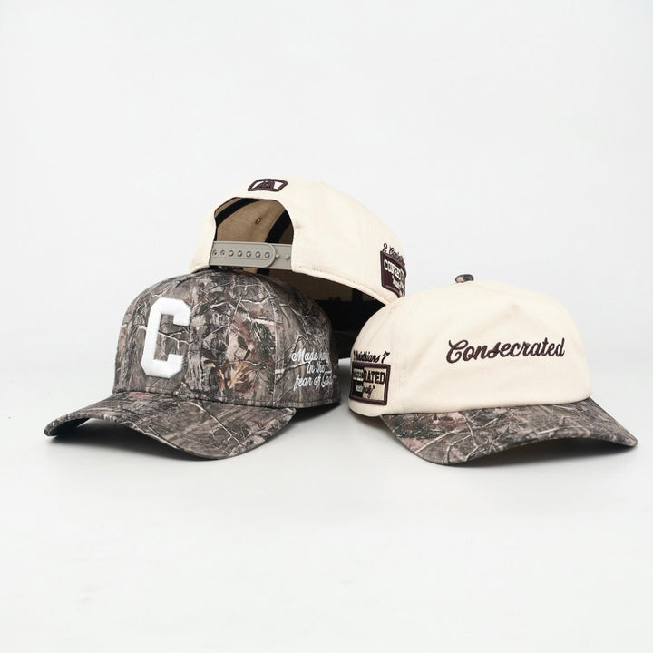 [PRE - ORDER - SHIPS DECEMBER 10TH] CONSECRATED UNSTRUCTURED Premium SnapBack - Cream/Malta Woodland Camo - Malta Apparel