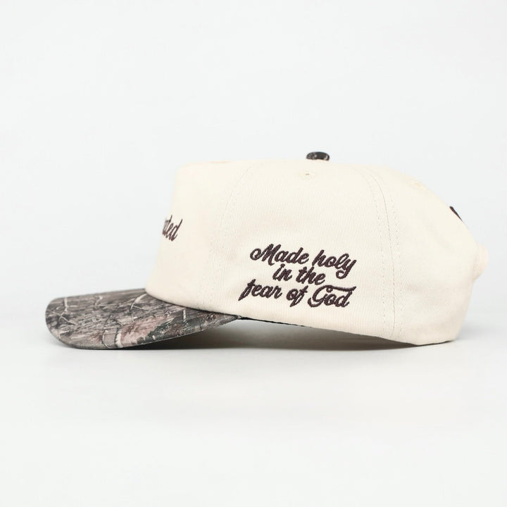 [PRE - ORDER - SHIPS DECEMBER 10TH] CONSECRATED UNSTRUCTURED Premium SnapBack - Cream/Malta Woodland Camo - Malta Apparel