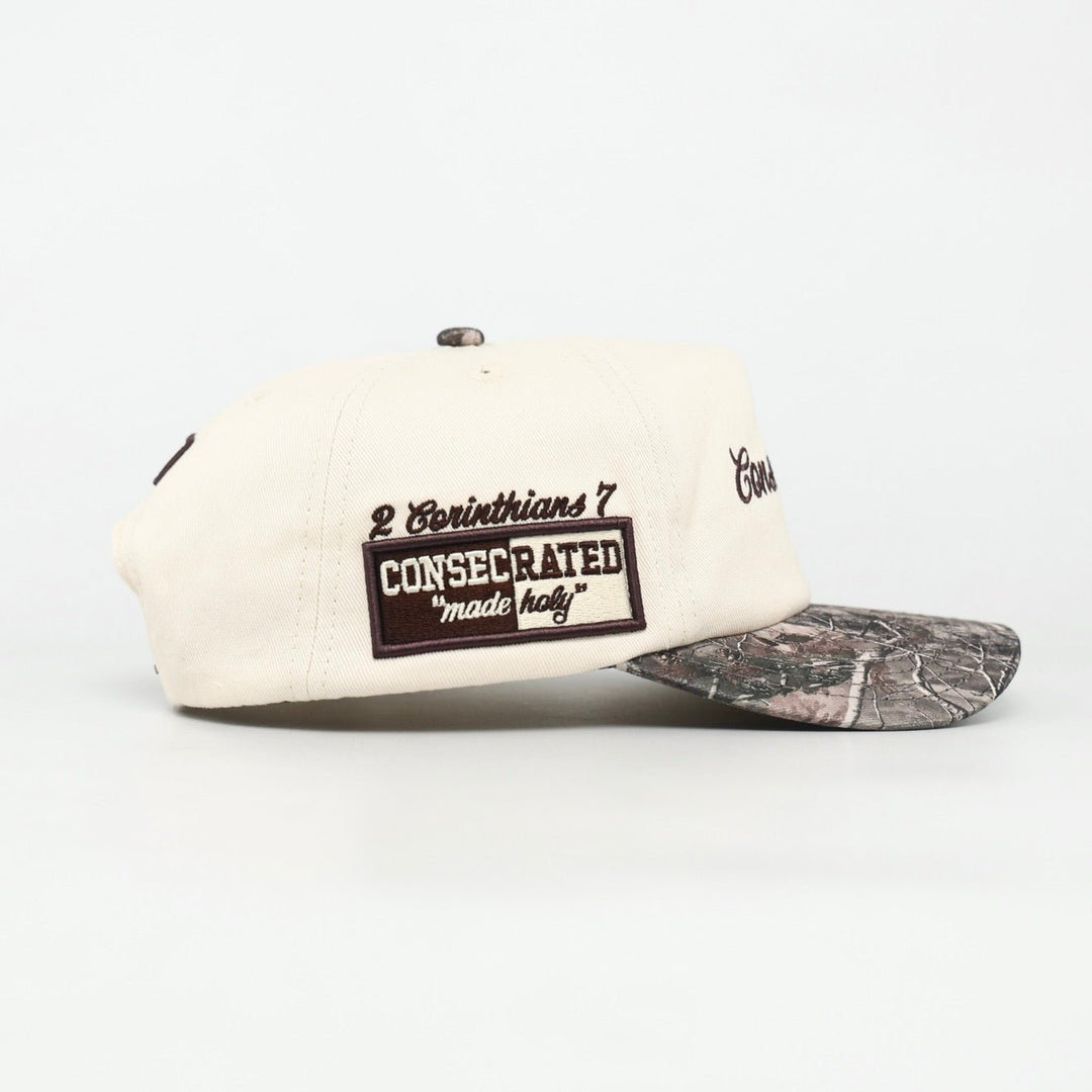 [PRE - ORDER - SHIPS DECEMBER 10TH] CONSECRATED UNSTRUCTURED Premium SnapBack - Cream/Malta Woodland Camo - Malta Apparel