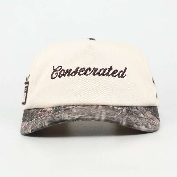 [PRE - ORDER - SHIPS DECEMBER 10TH] CONSECRATED UNSTRUCTURED Premium SnapBack - Cream/Malta Woodland Camo - Malta Apparel