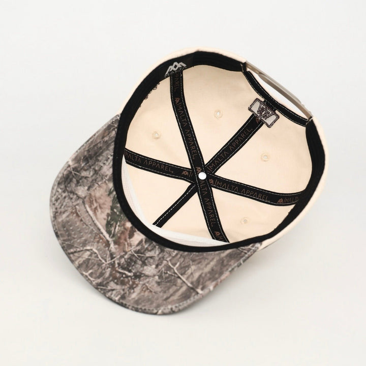 [PRE - ORDER - SHIPS DECEMBER 10TH] CONSECRATED UNSTRUCTURED Premium SnapBack - Cream/Malta Woodland Camo - Malta Apparel