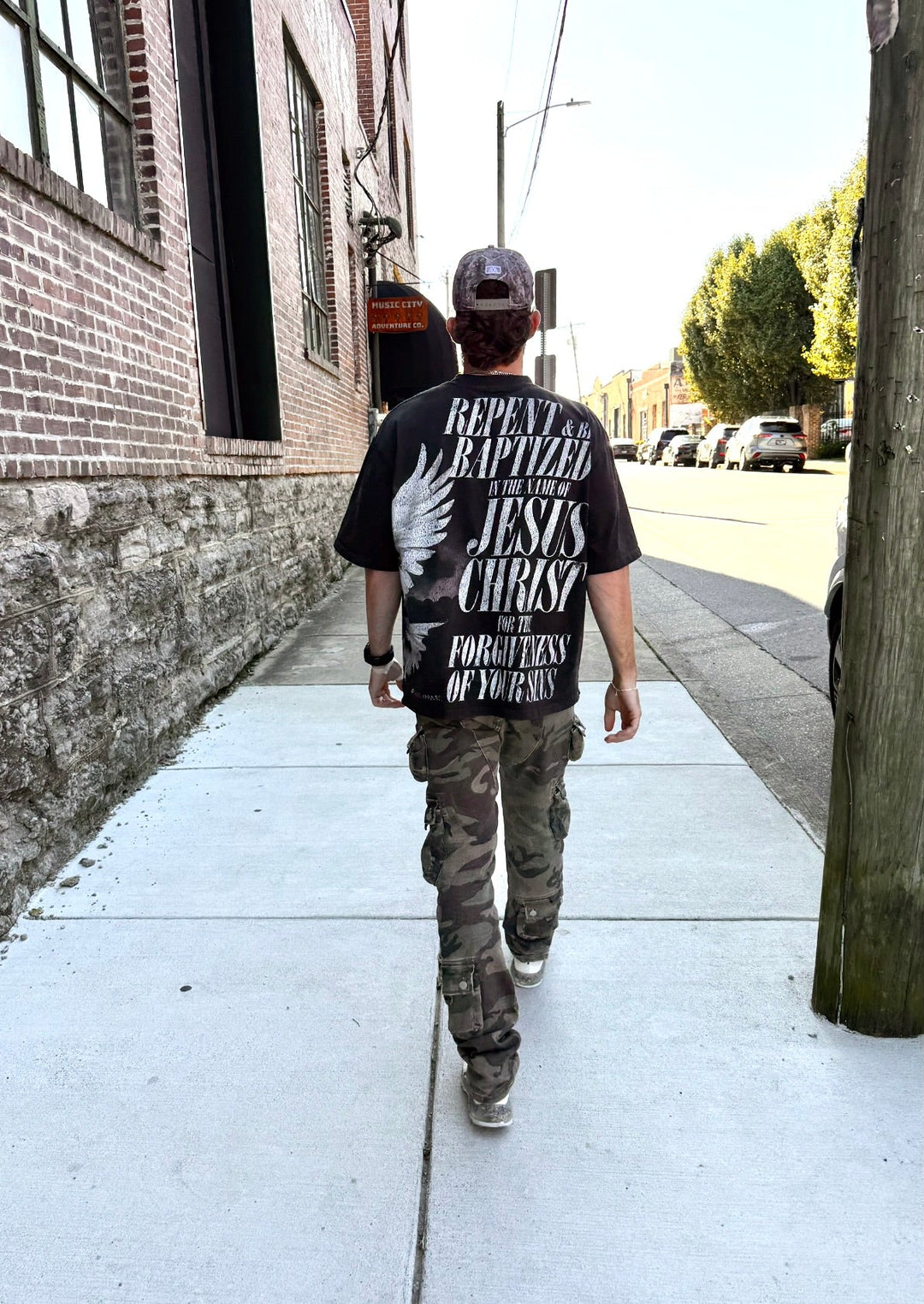 [PRE - ORDER - SHIPS December 10TH] Holy Spirit [Dove] Wrap - Around Graphic Tee (Oversized Fit) - Malta Apparel