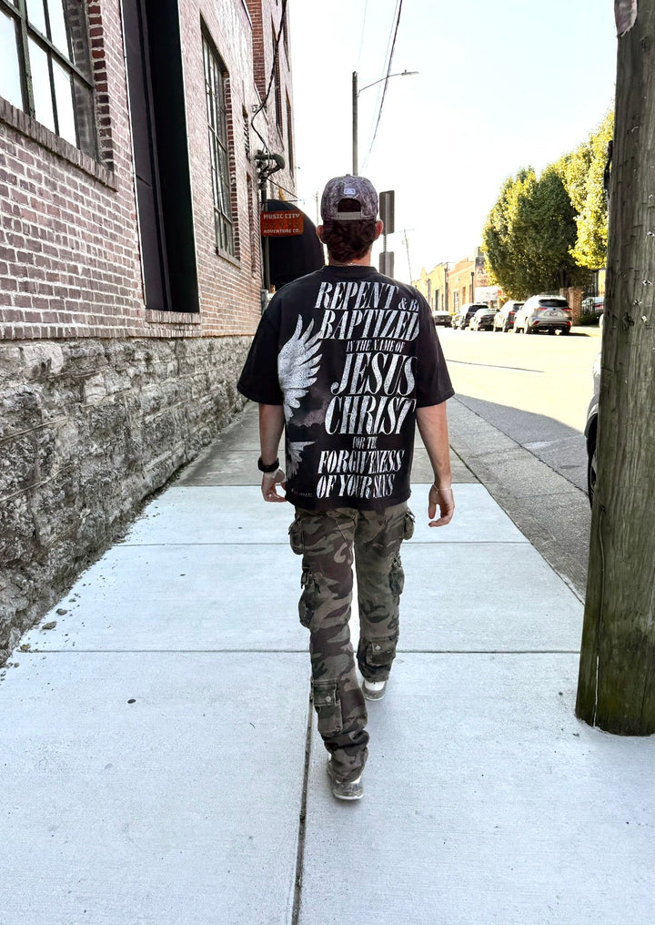 [PRE - ORDER - SHIPS December 10TH] Holy Spirit [Dove] Wrap - Around Graphic Tee (Oversized Fit) - Malta Apparel