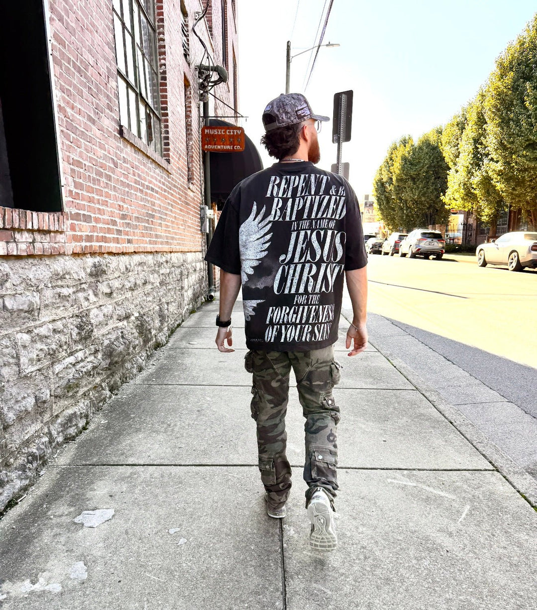 [PRE - ORDER - SHIPS December 10TH] Holy Spirit [Dove] Wrap - Around Graphic Tee (Oversized Fit) - Malta Apparel