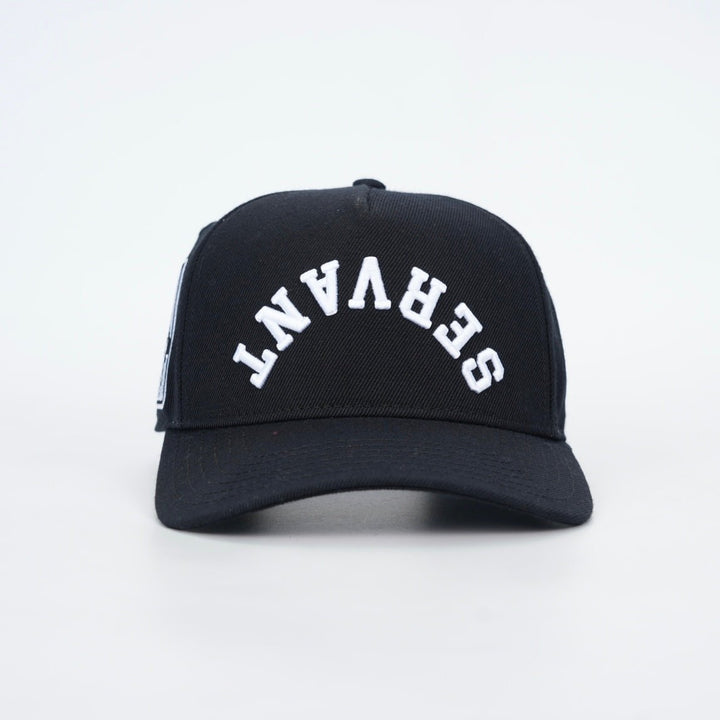 [PRE - ORDER - SHIPS DECEMBER 10TH] ‘SERVANT’ Premium Wool Blend SnapBack - Black/White - Malta Apparel
