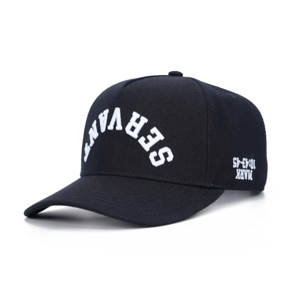 [PRE - ORDER - SHIPS DECEMBER 10TH] ‘SERVANT’ Premium Wool Blend SnapBack - Black/White - Malta Apparel