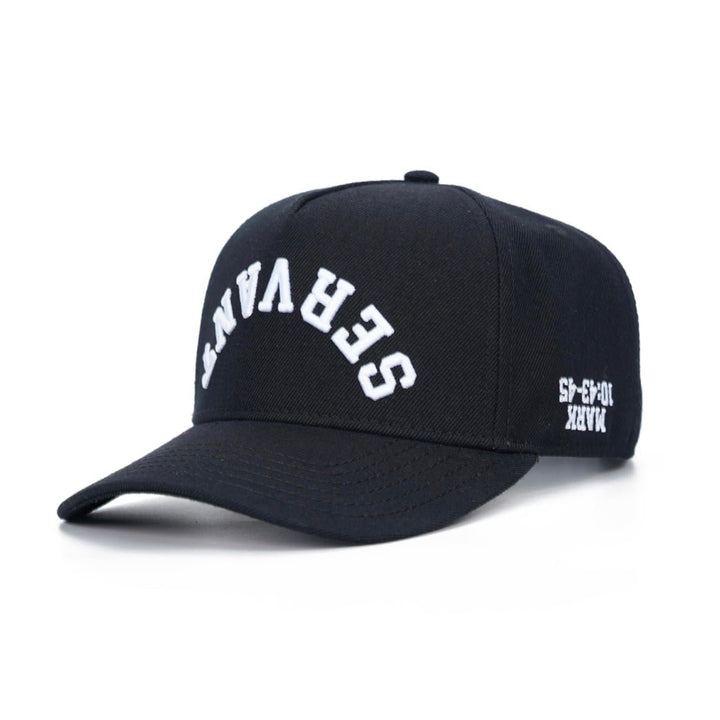 [PRE - ORDER - SHIPS DECEMBER 10TH] ‘SERVANT’ Premium Wool Blend SnapBack - Black/White - Malta Apparel