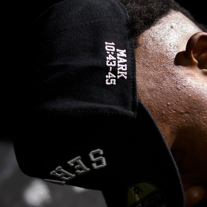 [PRE - ORDER - SHIPS DECEMBER 10TH] ‘SERVANT’ Premium Wool Blend SnapBack - Black/White - Malta Apparel