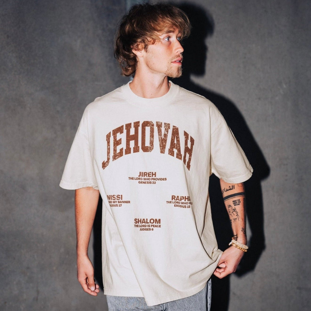 [PRE - ORDER - SHIPS DECEMBER 17TH] JEHOVAH Tee - Cream/Brown - Malta Apparel