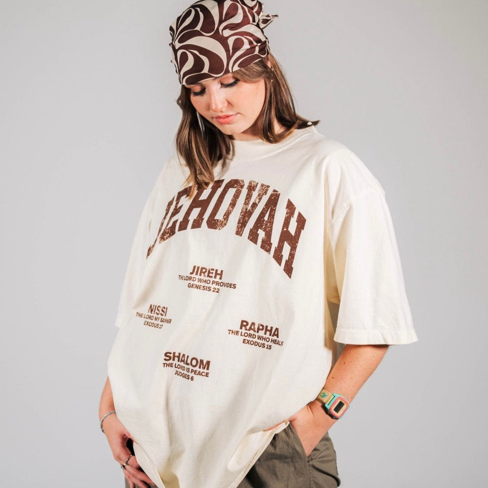 [PRE - ORDER - SHIPS DECEMBER 17TH] JEHOVAH Tee - Cream/Brown - Malta Apparel