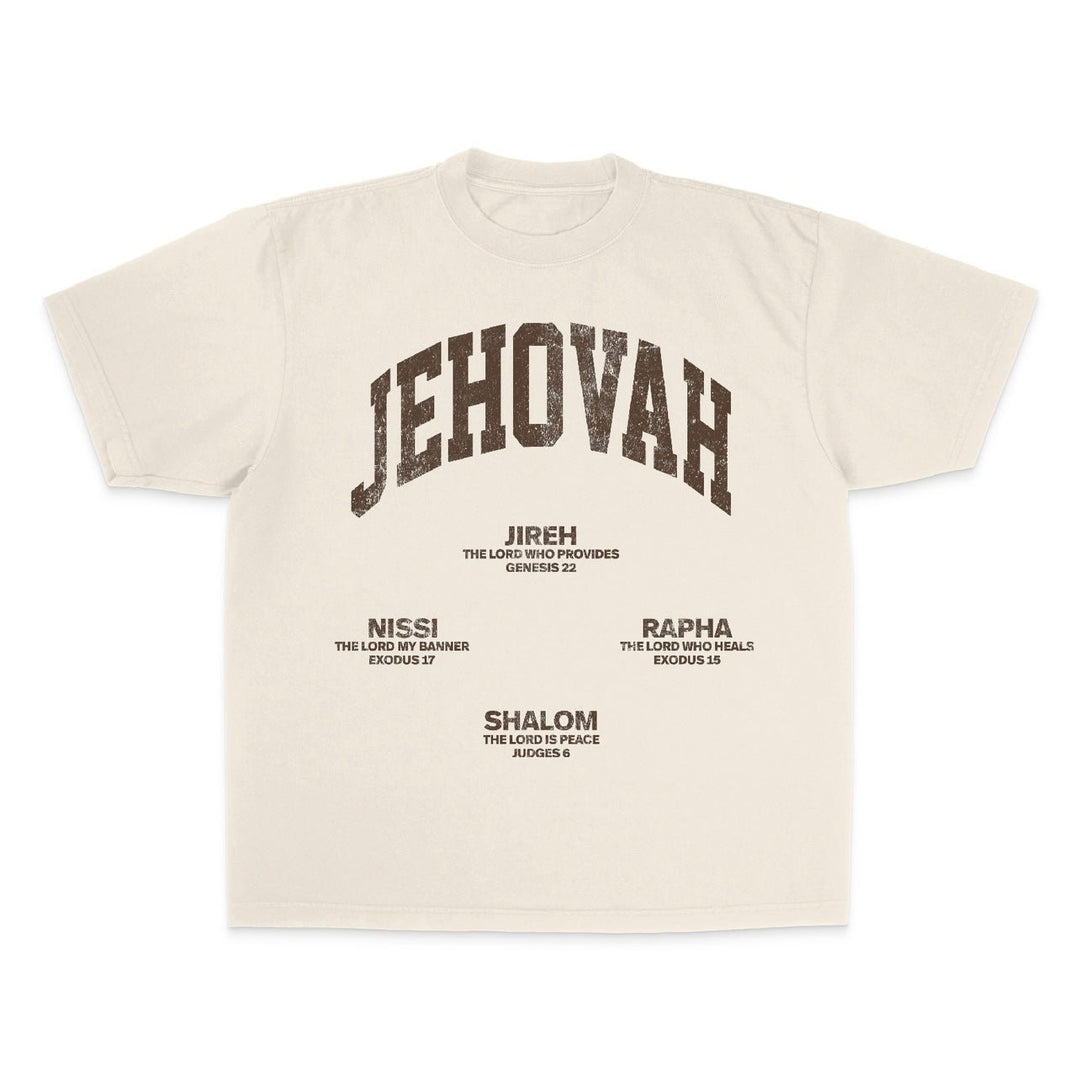 [PRE - ORDER - SHIPS DECEMBER 17TH] JEHOVAH Tee - Cream/Brown - Malta Apparel
