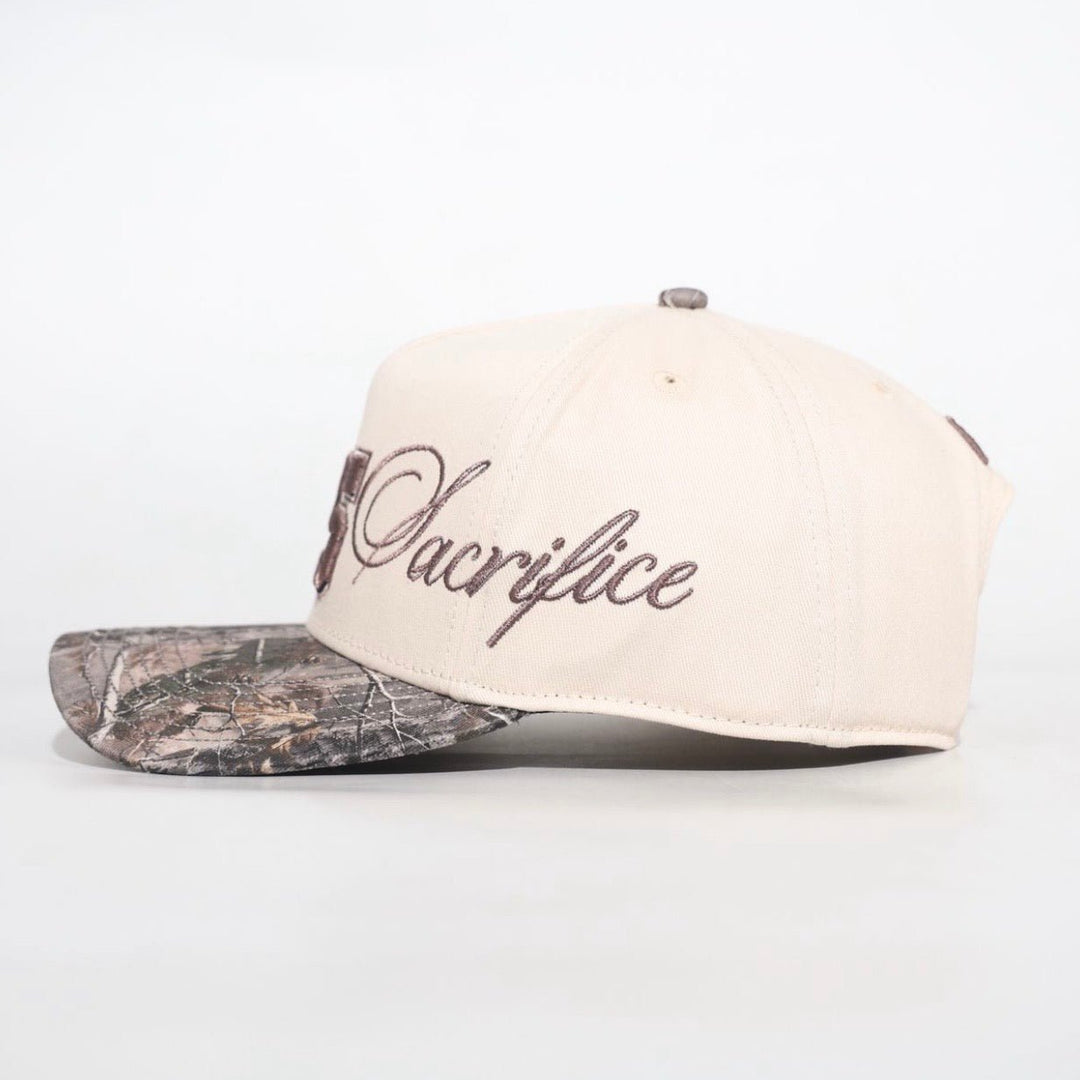 [PRE-ORDER - SHIPS END OF JUNE] Living Sacrifice Exclusive SnapBack - Cream/Malta Woodland Camo - Malta Apparel