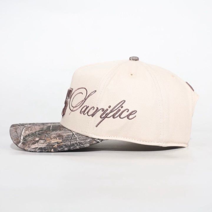 [PRE-ORDER - SHIPS END OF JUNE] Living Sacrifice Exclusive SnapBack - Cream/Malta Woodland Camo - Malta Apparel