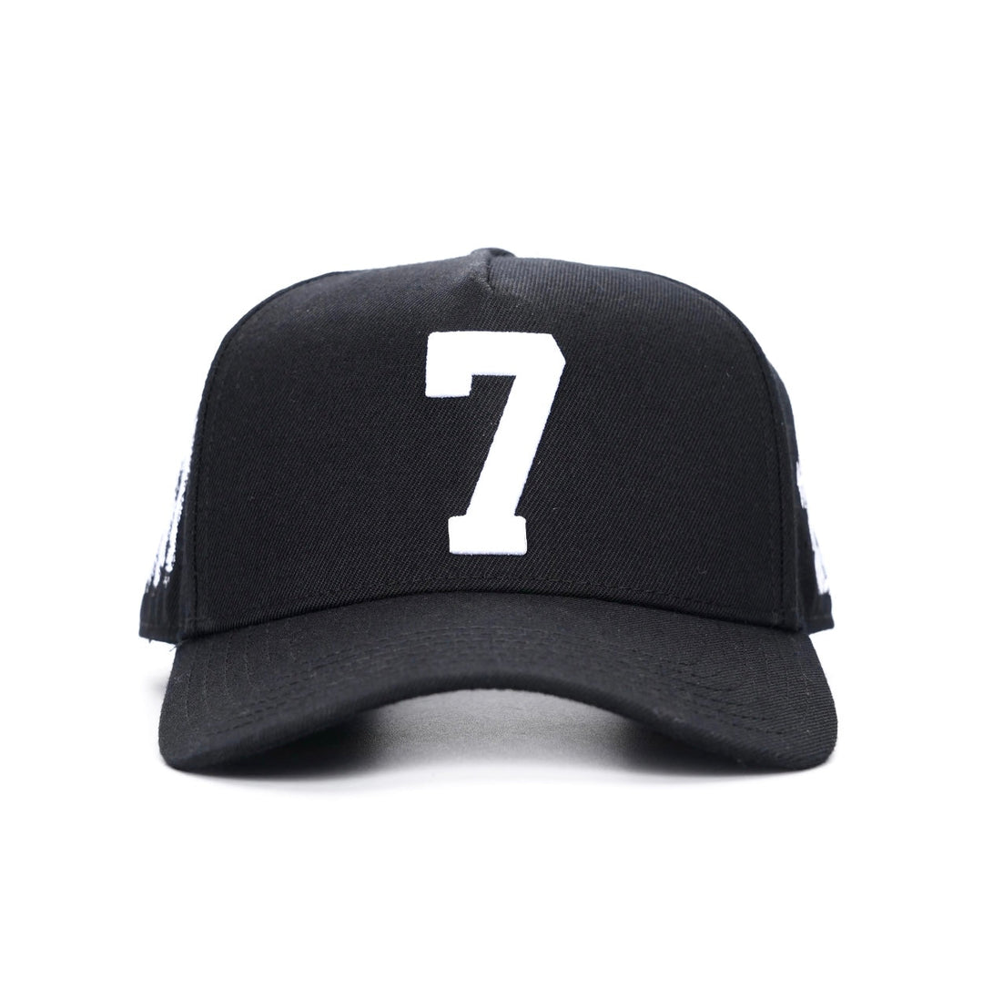 [🚨PRE - ORDER - SHIPS JANUARY 16TH🚨] ‘7’ Premium Wool Blend SnapBack - Black/White - Malta Apparel