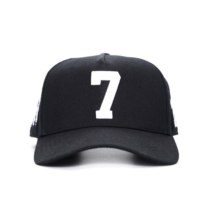 [🚨PRE - ORDER - SHIPS JANUARY 16TH🚨] ‘7’ Premium Wool Blend SnapBack - Black/White - Malta Apparel